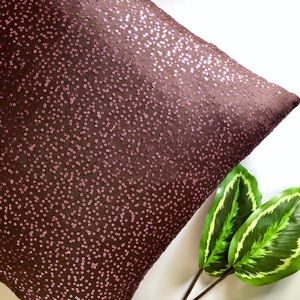 Boho Purple Oversized Sequin Sparkle Accent Throw Pillow